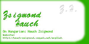 zsigmond hauch business card